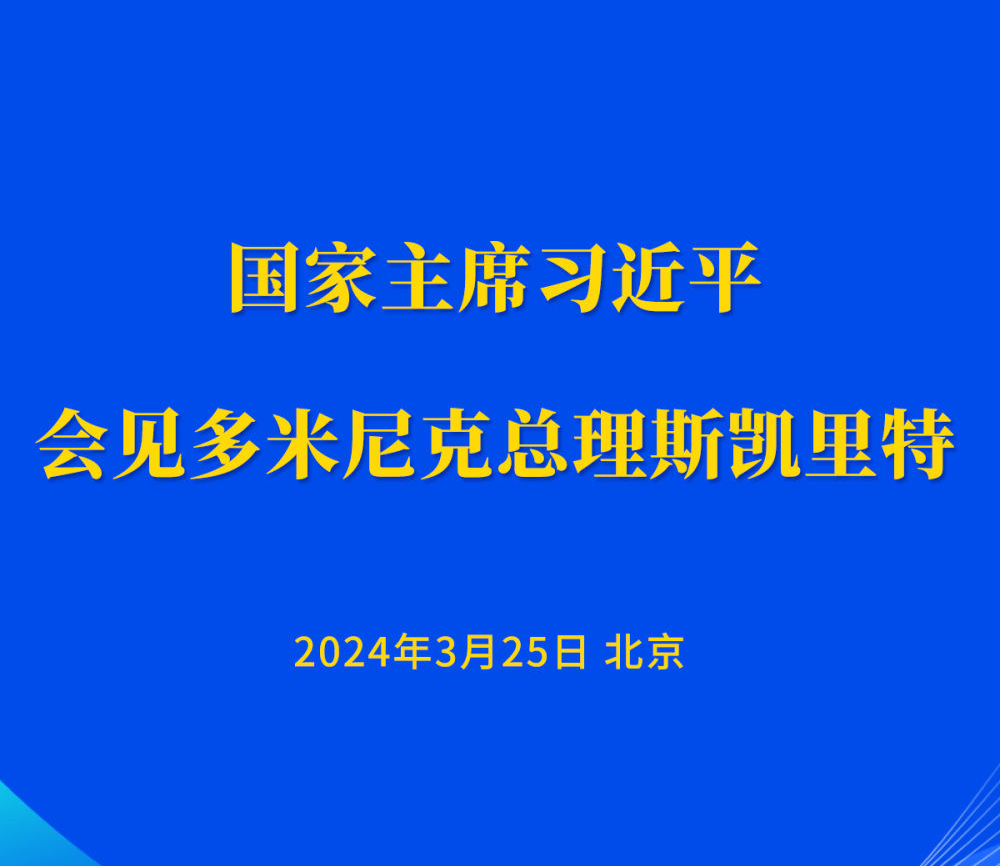新华社权威快报 | 习近平会见多米尼克总理斯凯里特