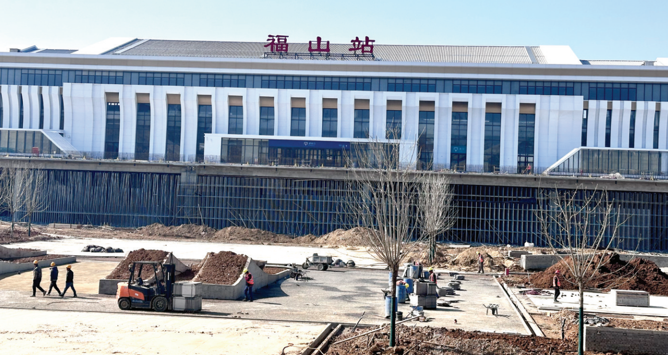 站前广场、云龙山路西延等配套工程6月底建成投用 福山高铁新区建设拉满进度条