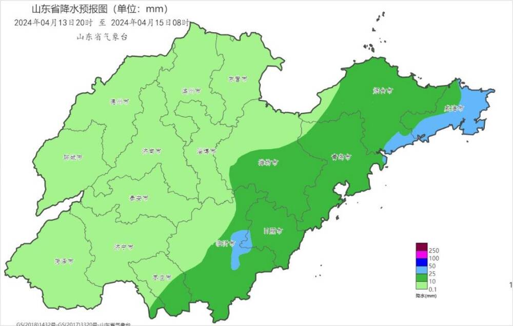 局部大雨+雷电！山东今夜起将自西向东出现降雨过程