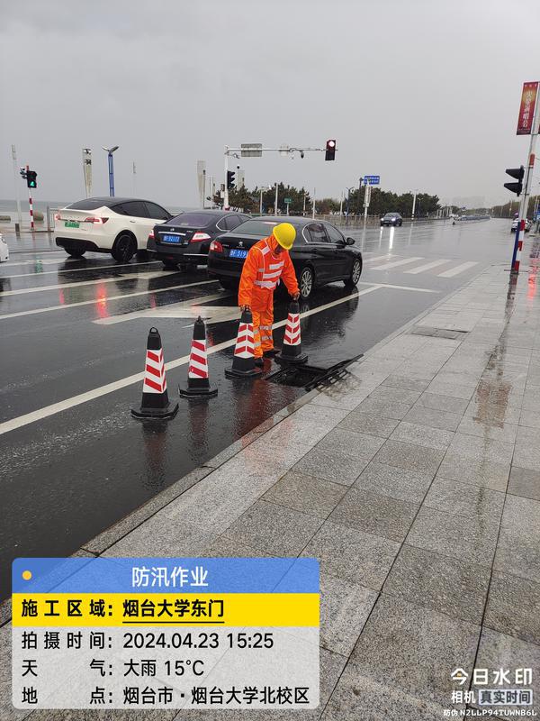 烟台市区400余座雨水篦子打开迎降雨