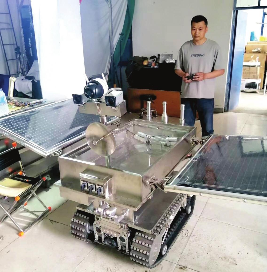 烟台小伙手工造出“月球车”