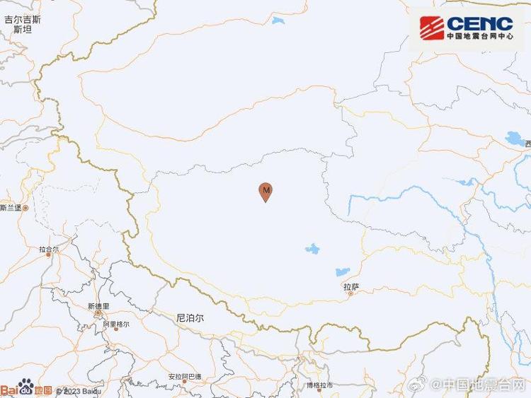 西藏那曲市尼玛县发生5.9级地震 震源深度8千米