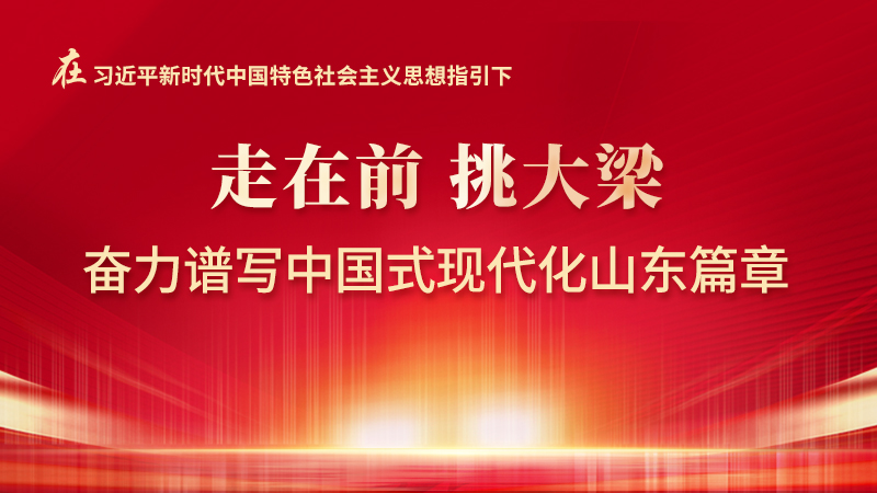 走在前 挑大梁 奋力谱写中国式现代化山东篇章