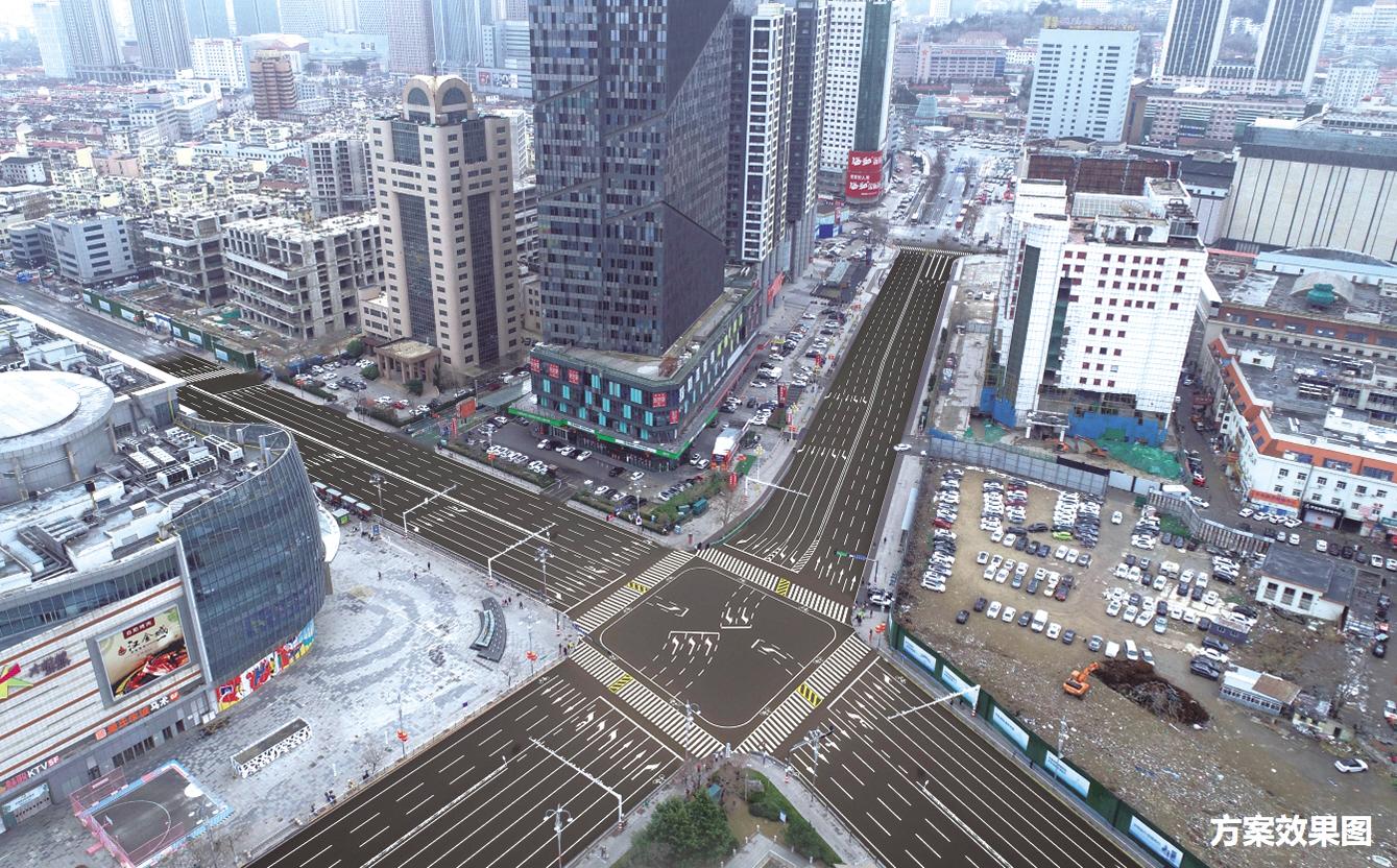 芝罘区北马路与海港路路口将增1条左转车道