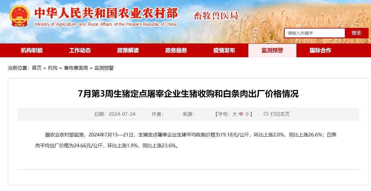 猪肉价格上涨趋势持续，市场交易活跃