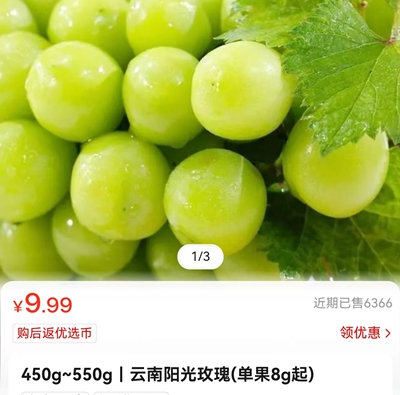 葡萄届的“爱马仕”价格大跳水 阳光玫瑰跌至5元/斤