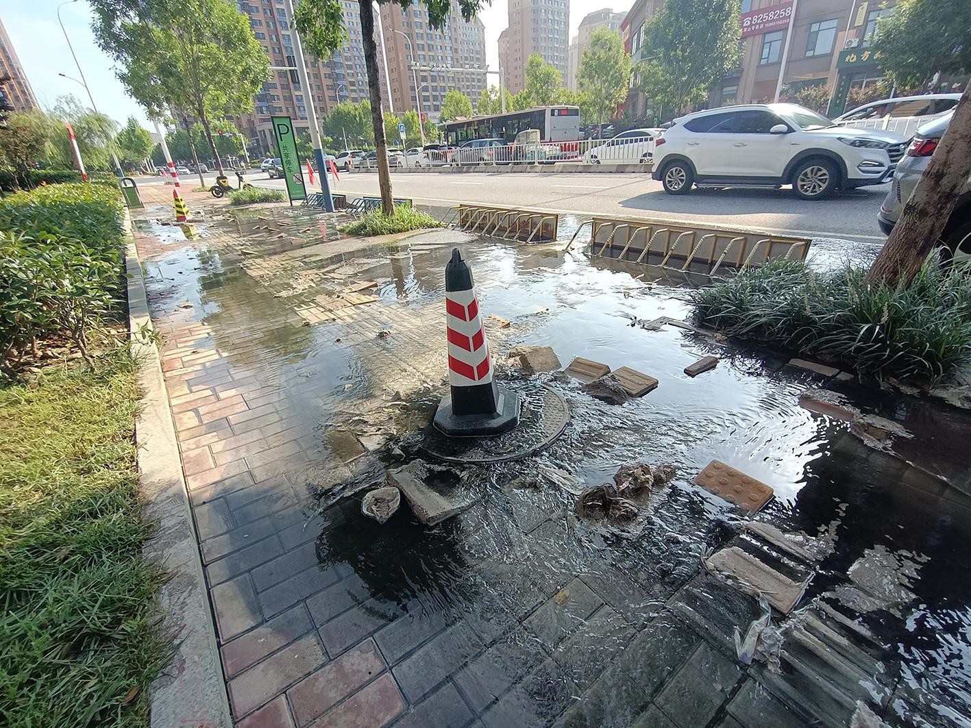民意通|德尚世家小区门口污水井往外冒臭水