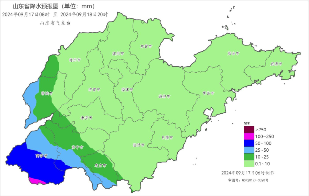 受13号台风外围影响！山东这4市中到大雨，局部暴雨