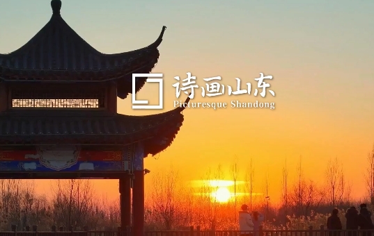 东平湖的日落 大自然最温柔的笔触