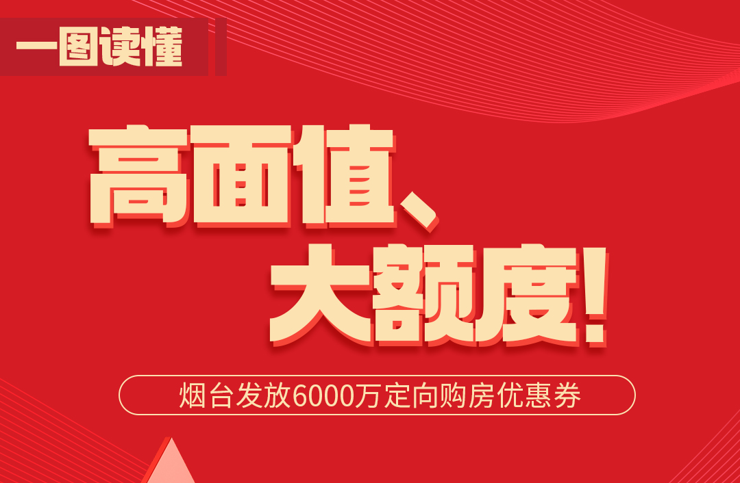 一图读懂|高面值、大额度！烟台发放6000万购房优惠券