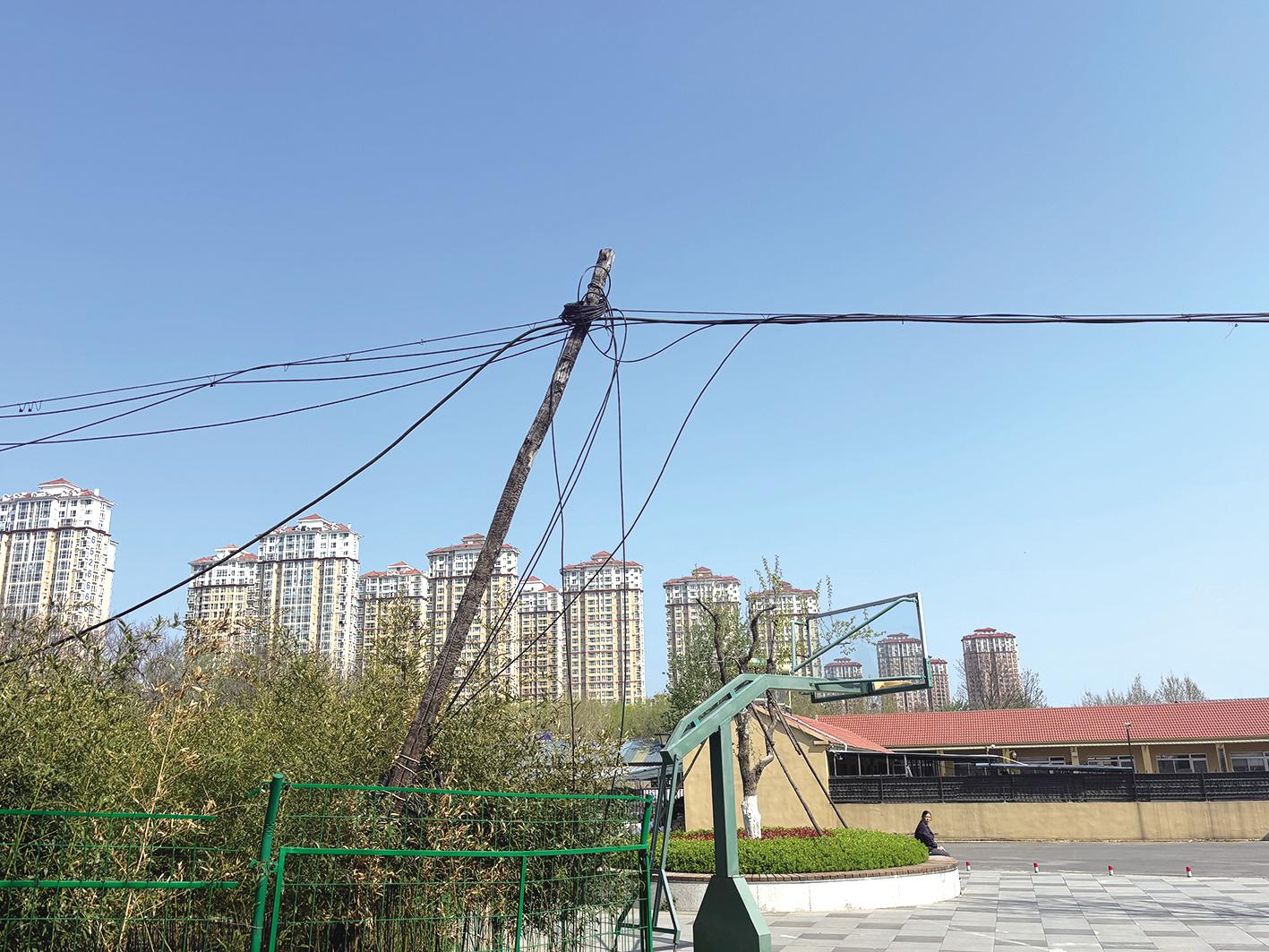 只楚路沿线多处线缆垂落 市民：存在安全隐患 督办员:协调运营商现场解决