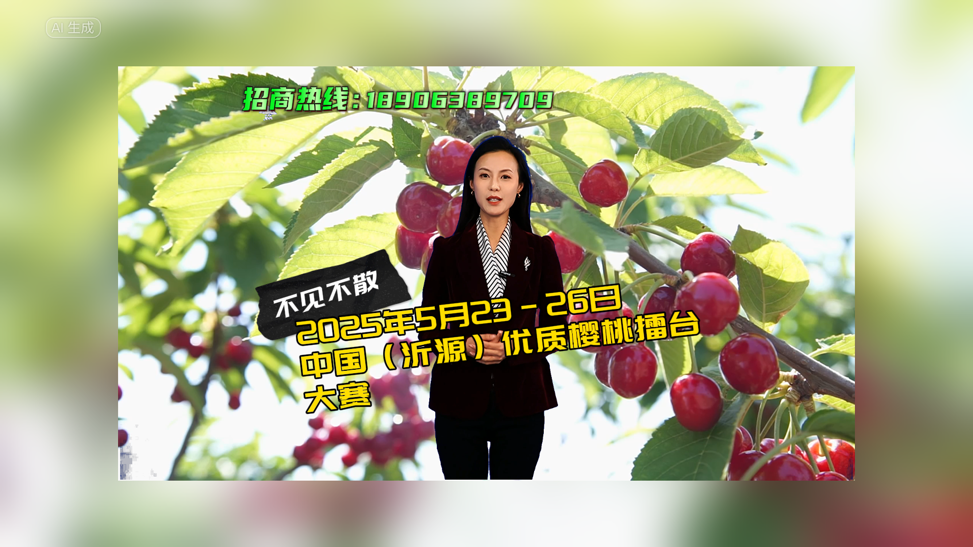 2025年5月23~26日 中国（沂源）优质樱桃擂台大赛！我们不见不散！招商热线：18906389709
