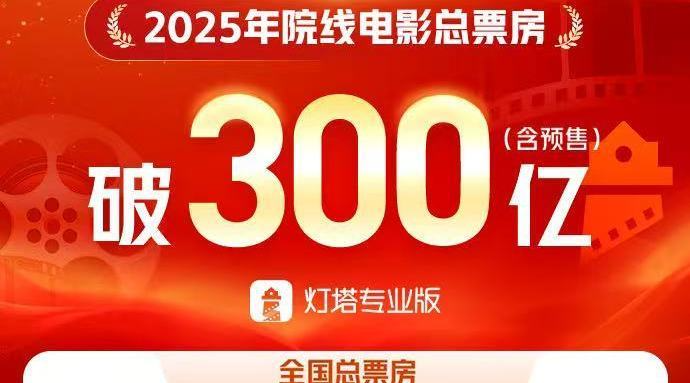 2025年度电影总票房破300亿