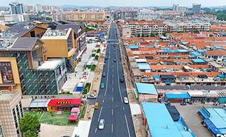 莱阳市清水路拓宽改造完成通车
