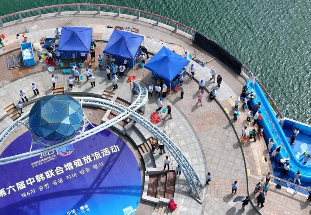 第六届中韩联合增殖放流活动在烟台举行