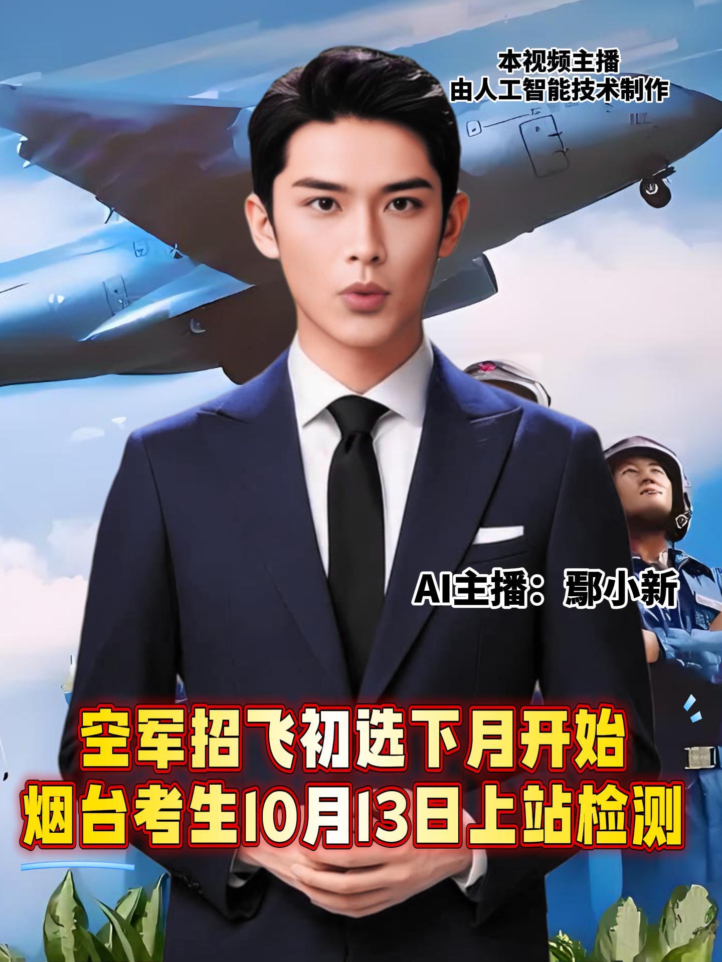2026年，空军面向普通高中毕业生招收选拔飞行学员下月开始初选，除了学校推荐，考生还可通过“招飞智询”小程序报名，或到相应站点现场报名。烟台考生10月13日上站初选检测。