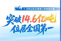 2025年1-8月山东沿海港口货物吞吐量突破14.6亿吨