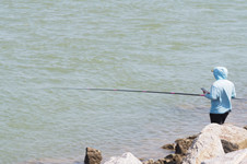 海边钓鱼，我有高招