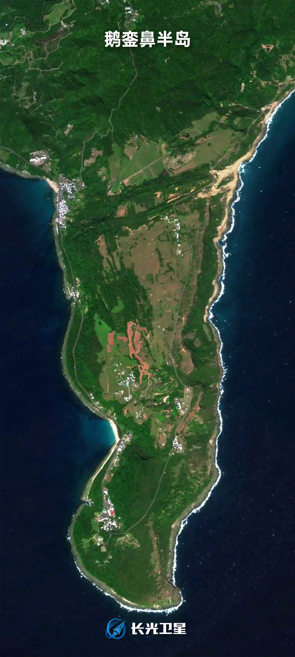 卫星视角下的中国台湾省：每条街道都清晰可见