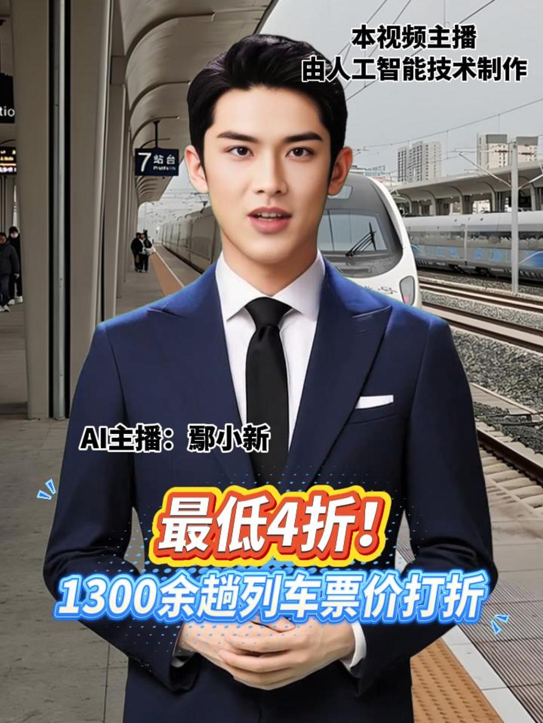 最低4折！ 1300余趟列车票价打折