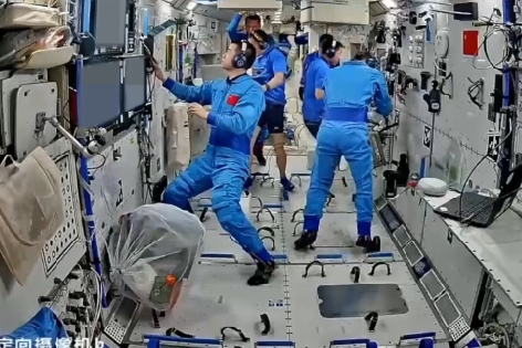 首次！六位航天员一同在轨工作忙