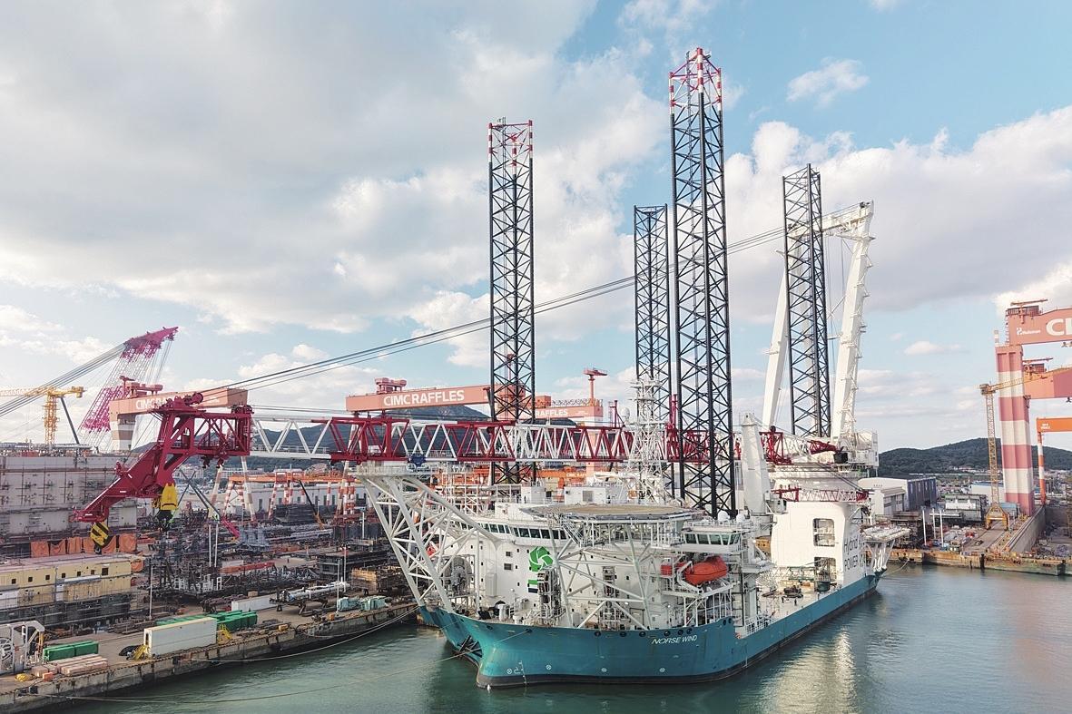 全球最大全直流风电安装船离港交付