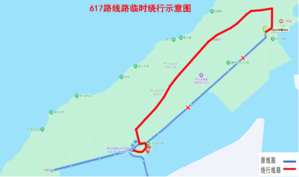 即日起，617路、690路、691路临时绕行