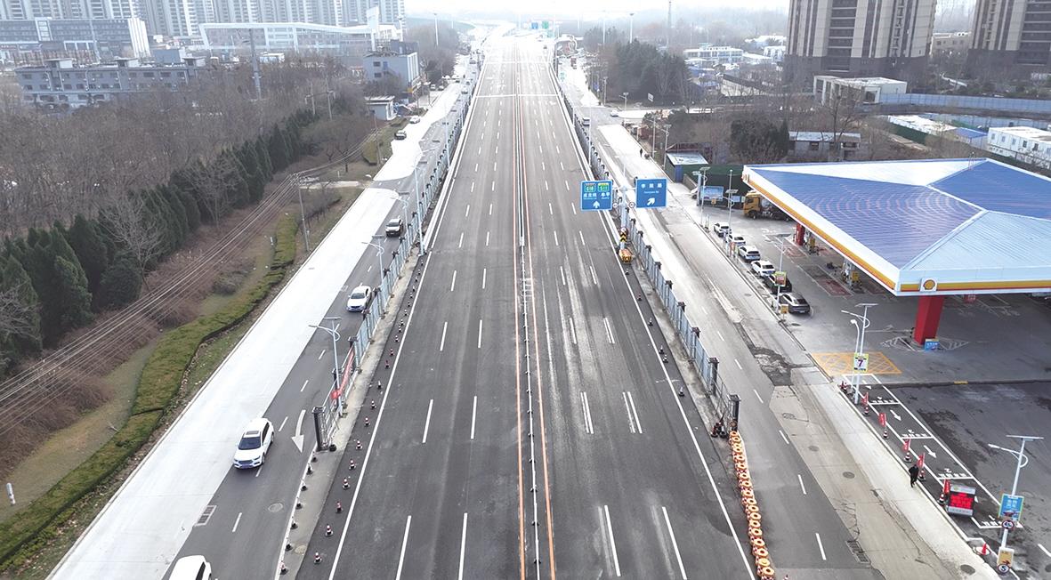 观海路——学院路跨线桥开放通行