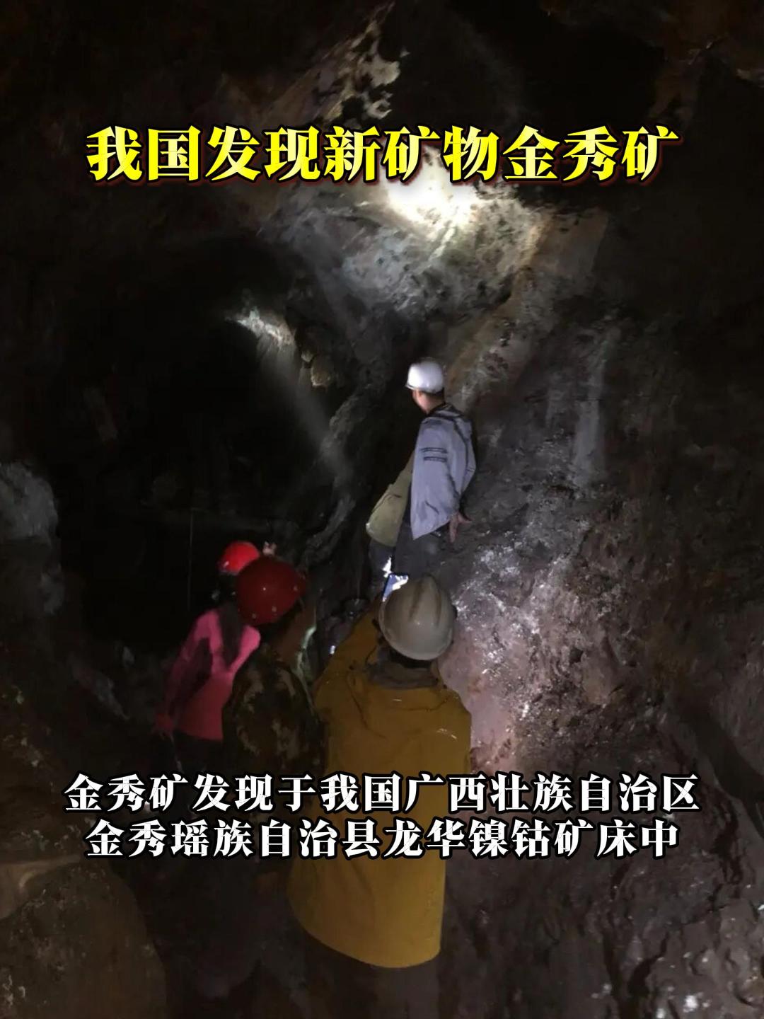 我国发现新矿物金秀矿。专家介绍，龙华镍钴矿床是特富的镍钴矿，镍元素和钴元素的占比分别在17.5%和1.5%左右，比常规镍0.2%钴0.02%的成矿标准高了近80倍。（来源：央视新闻）