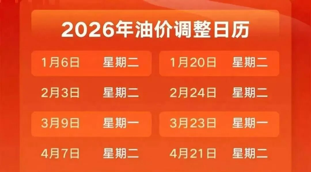 油价最新调整通知！