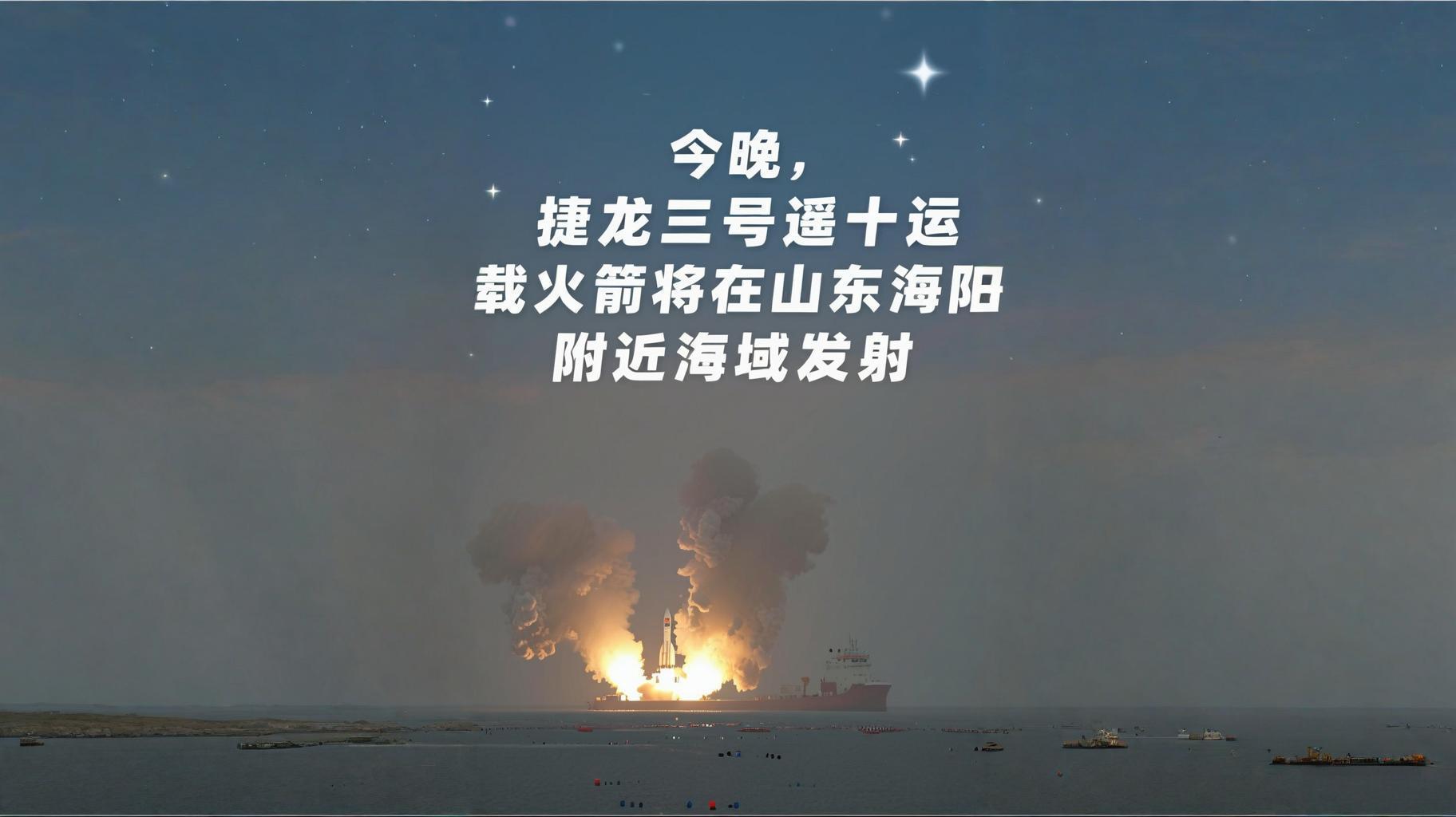 直播|捷龙三号遥十运载火箭在山东海阳附近海域发射