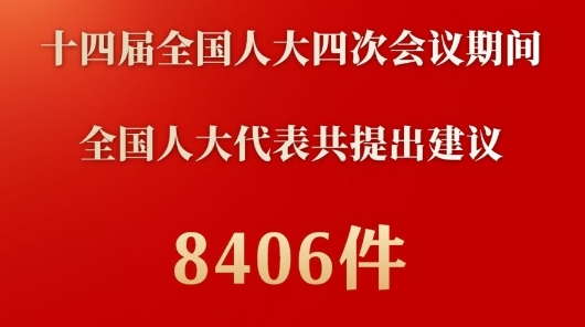 十四届全国人大四次会议8406件代表建议统一交办