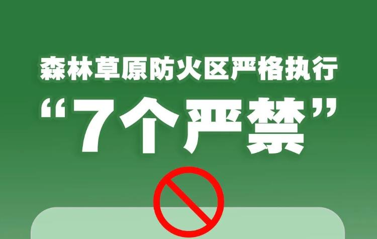 应急管理部：清明将至，一定做到“7个严禁”“6个要”！