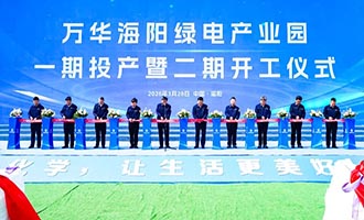 万华海阳绿电产业园举行一期投产暨二期开工仪式
