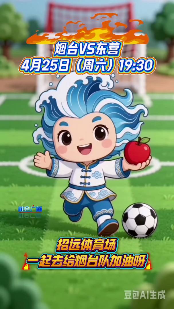 4月25日19:30 烟台vs东营 一起给烟台队加油