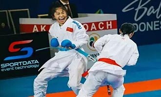 栖霞姑娘王俊惠勇夺亚洲空手道锦标赛亚军
