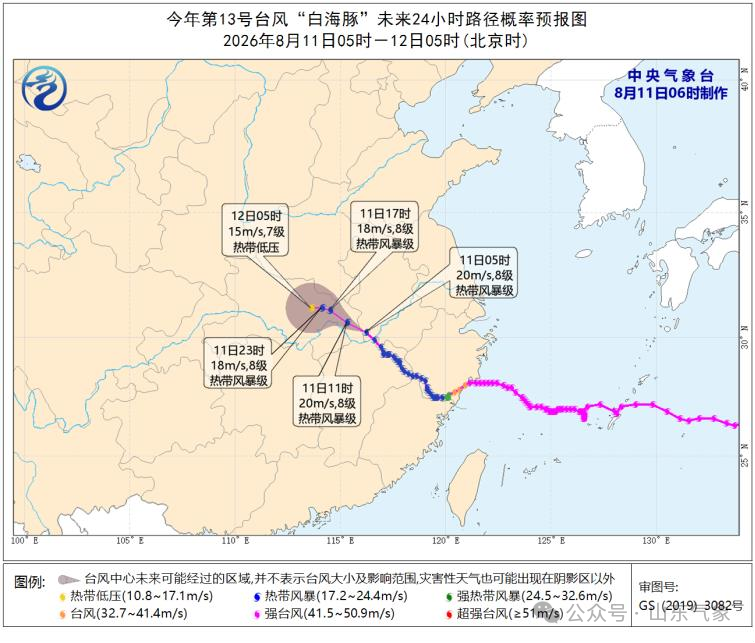 受台风“白海豚”外围影响，烟台有雷雨或阵雨！